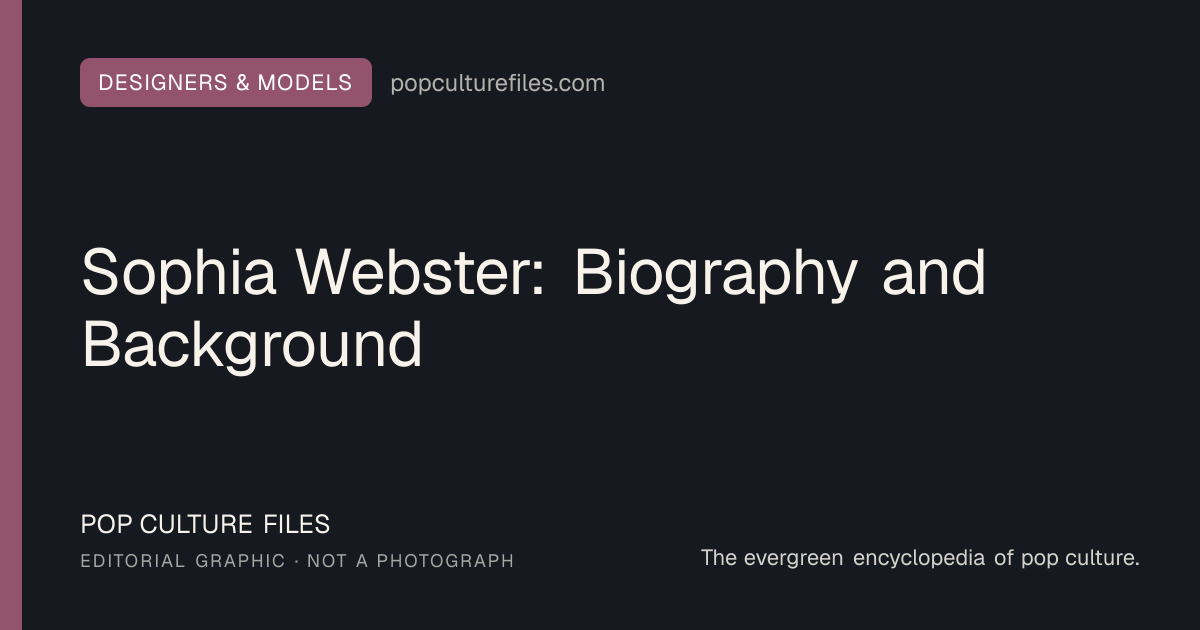 Editorial graphic for: Sophia Webster: Biography and Background