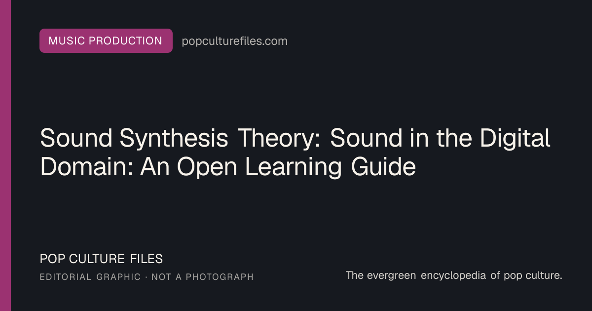 Editorial graphic for: Sound Synthesis Theory: Sound in the Digital Domain: An Open Learning Guide