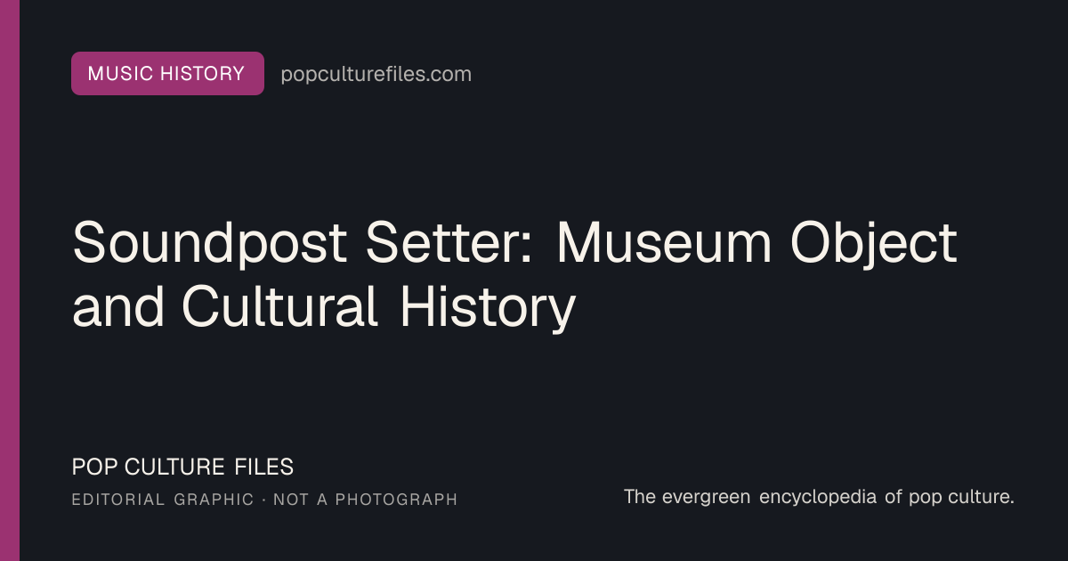 Editorial graphic for: Soundpost Setter: Museum Object and Cultural History