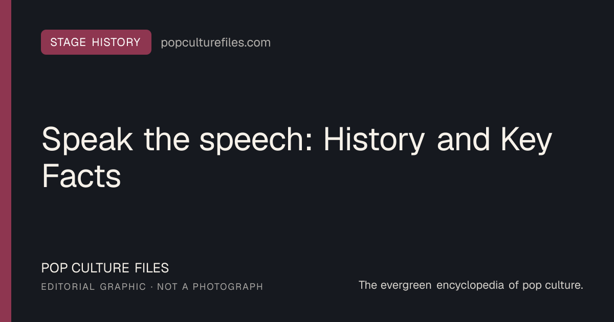 Editorial graphic for: Speak the speech: History and Key Facts