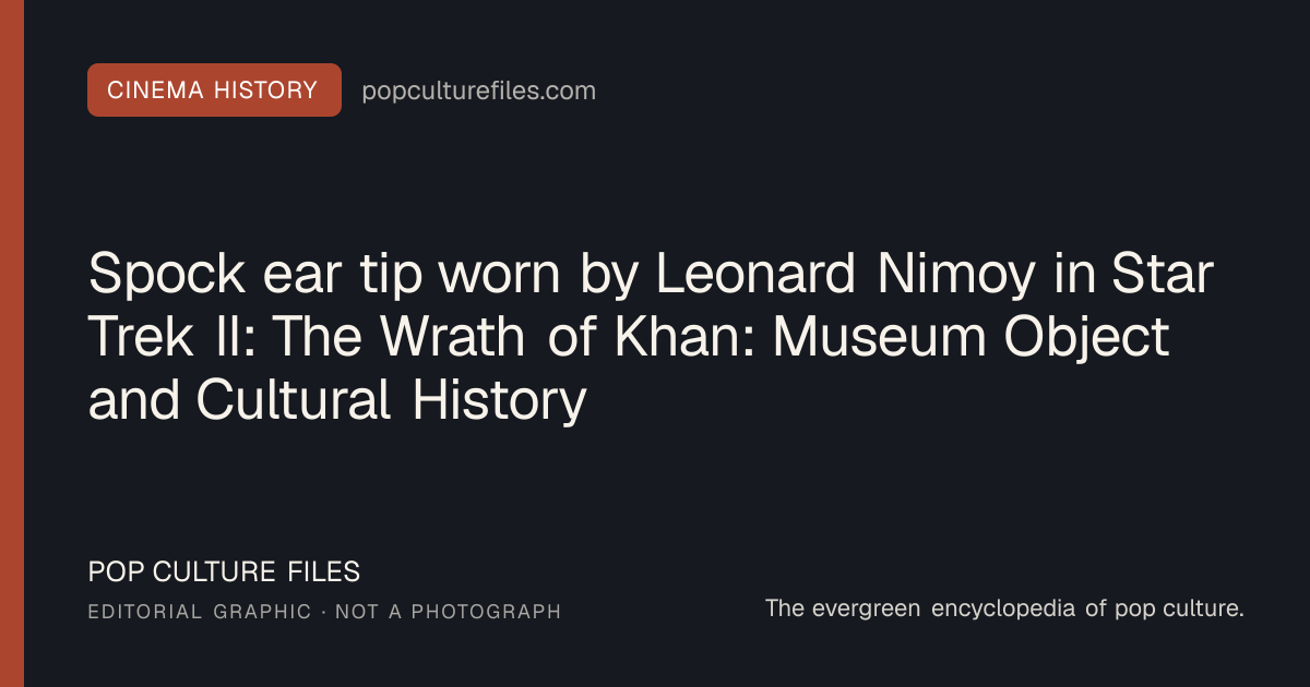 Editorial graphic for: Spock ear tip worn by Leonard Nimoy in Star Trek II: The Wrath of Khan: Museum Object and Cultural History