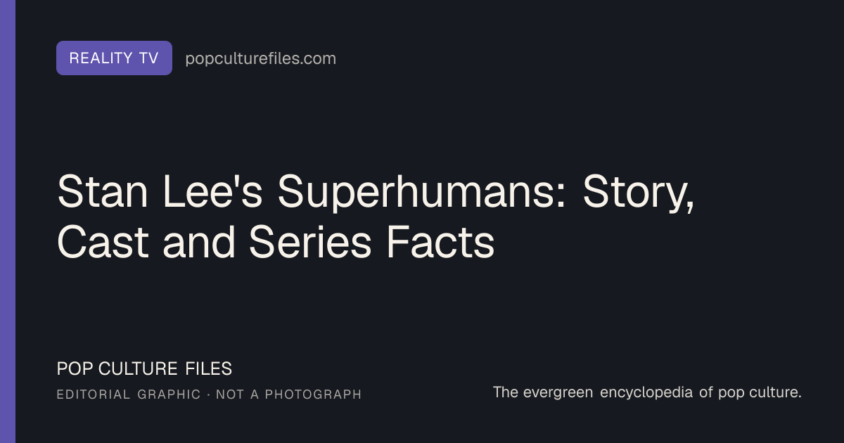 Editorial graphic for: Stan Lee's Superhumans: Story, Cast and Series Facts