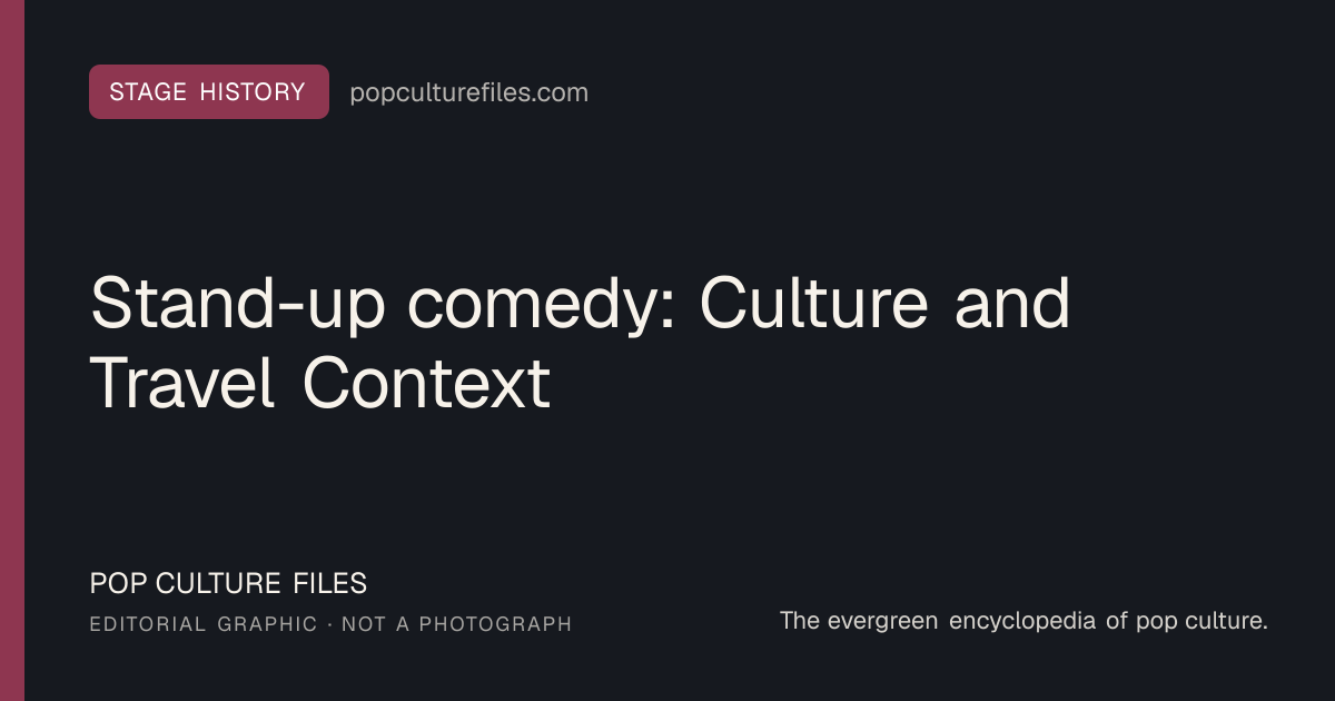 Editorial graphic for: Stand-up comedy: Culture and Travel Context