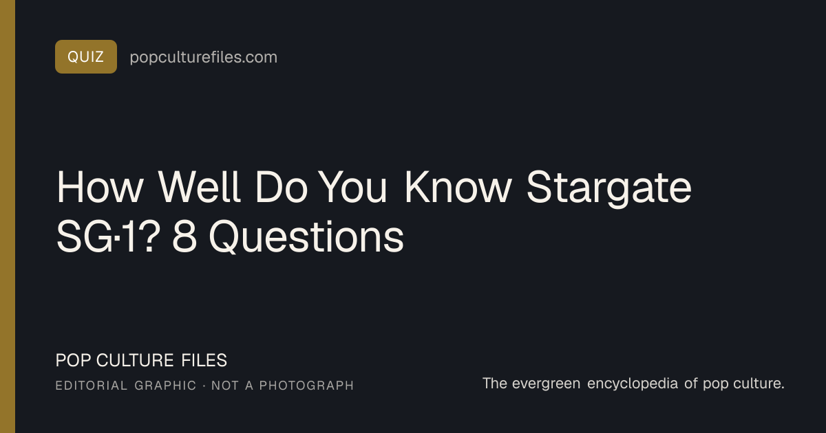 Editorial graphic for: How Well Do You Know Stargate SG·1? 8 Questions