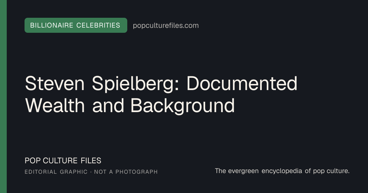 Editorial graphic for: Steven Spielberg: Documented Wealth and Background
