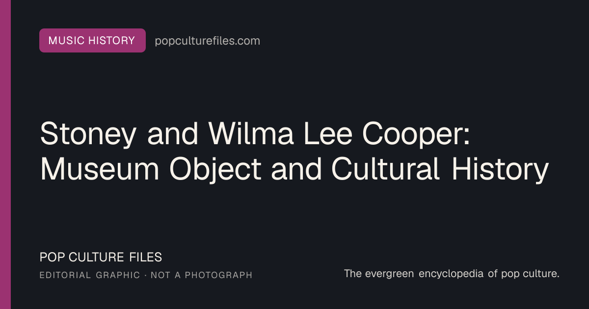 Editorial graphic for: Stoney and Wilma Lee Cooper: Museum Object and Cultural History