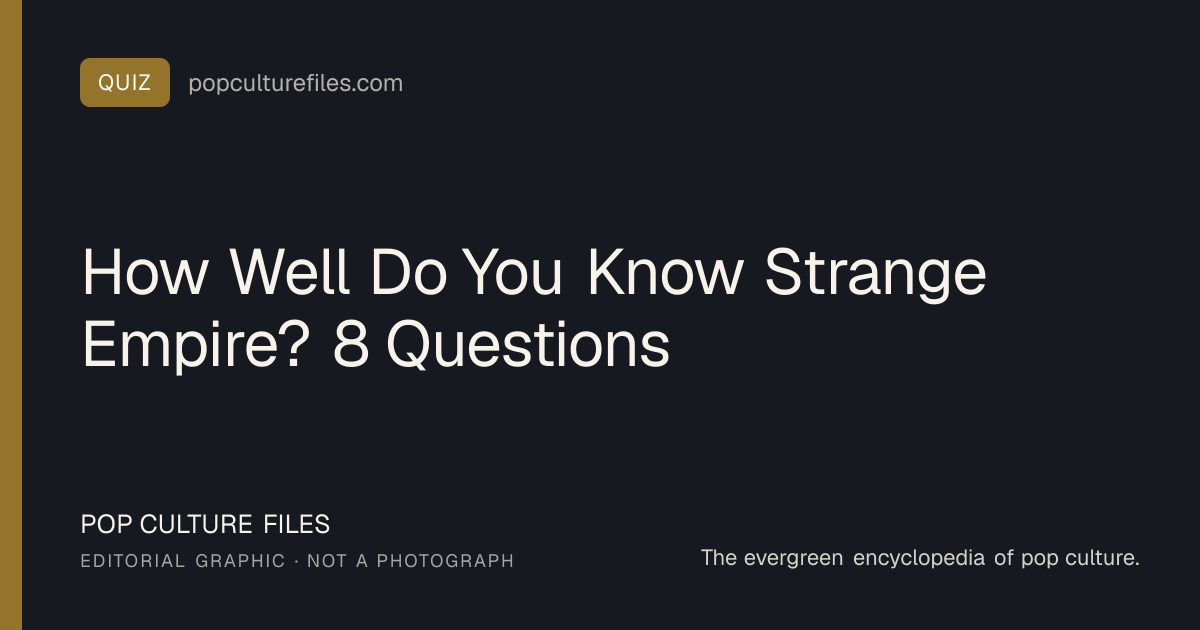Editorial graphic for: How Well Do You Know Strange Empire? 8 Questions