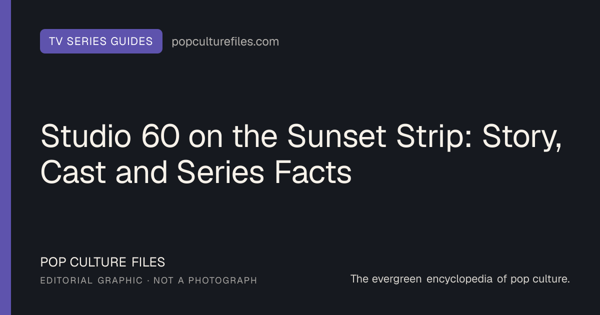 Editorial graphic for: Studio 60 on the Sunset Strip: Story, Cast and Series Facts
