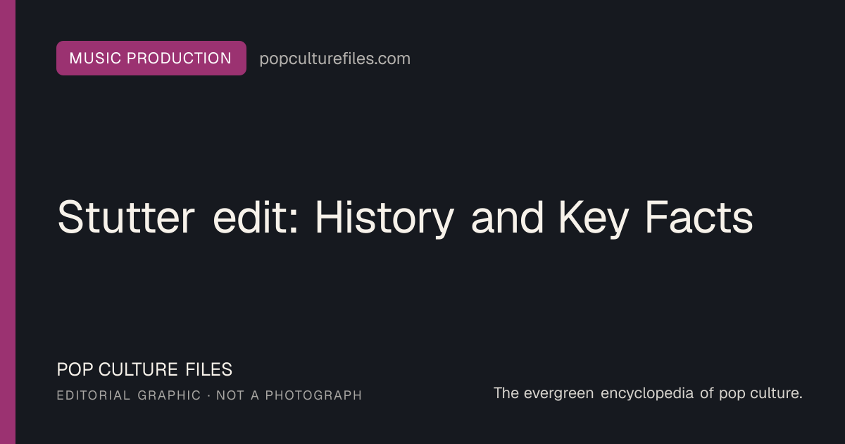 Editorial graphic for: Stutter edit: History and Key Facts