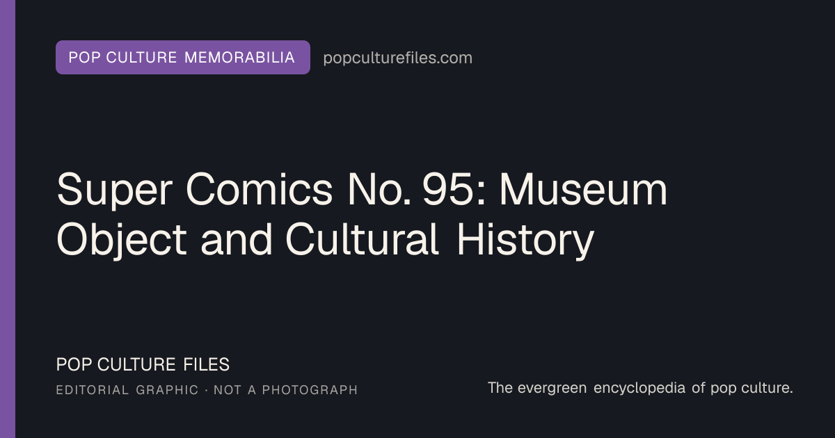 Editorial graphic for: Super Comics No. 95: Museum Object and Cultural History