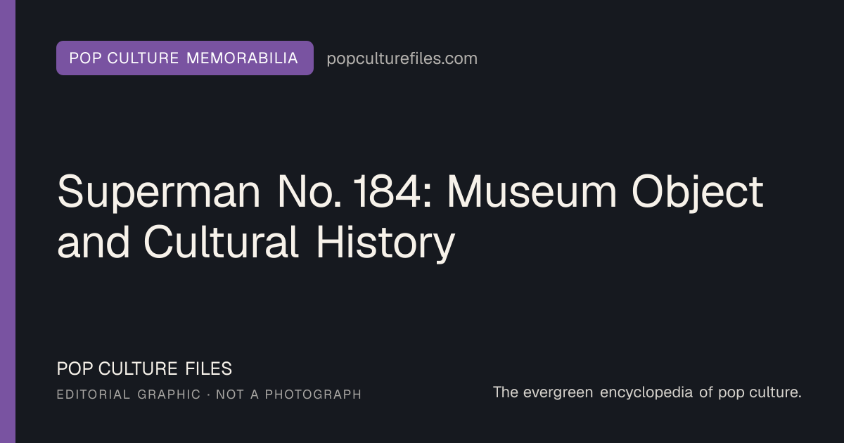 Editorial graphic for: Superman No. 184: Museum Object and Cultural History