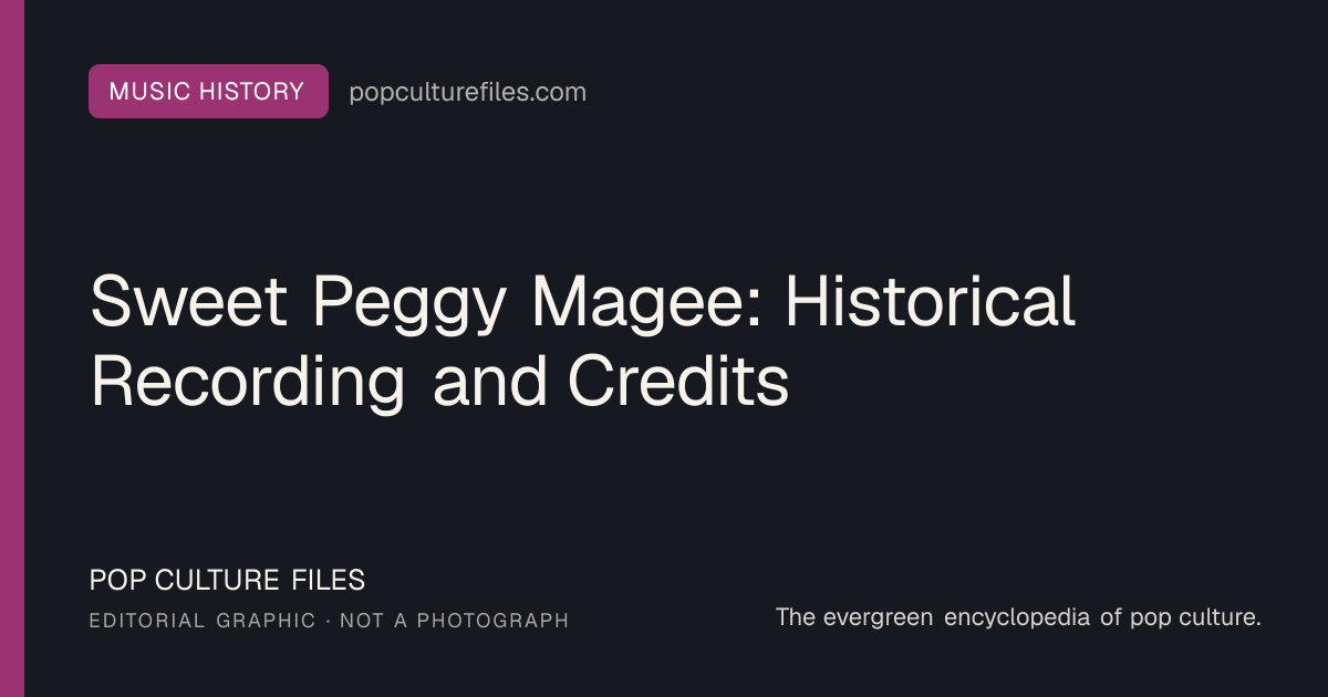 Editorial graphic for: Sweet Peggy Magee: Historical Recording and Credits