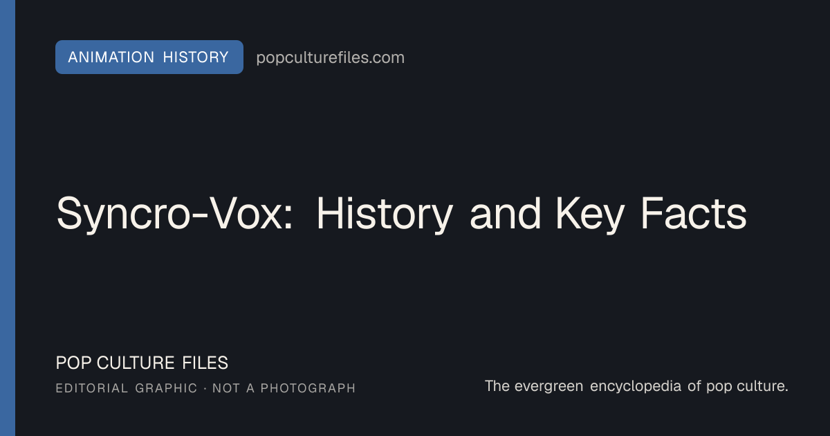 Editorial graphic for: Syncro-Vox: History and Key Facts