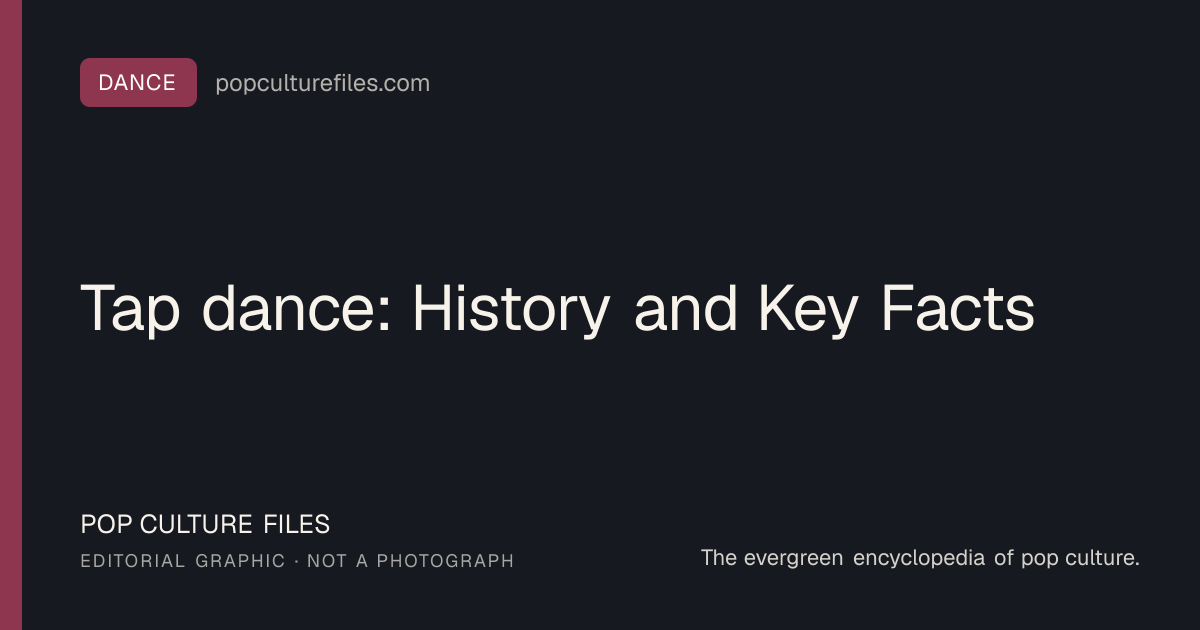 Original editorial graphic for Tap dance: History and Key Facts