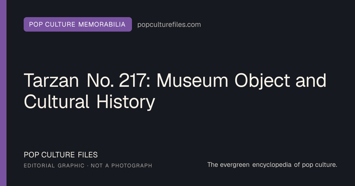 Editorial graphic for: Tarzan No. 217: Museum Object and Cultural History