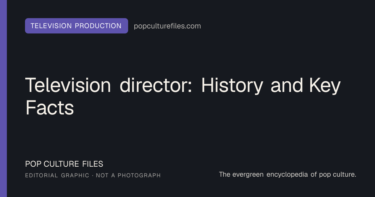 Editorial graphic for: Television director: History and Key Facts