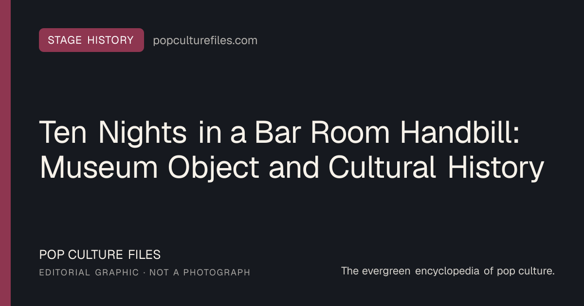 Editorial graphic for: Ten Nights in a Bar Room Handbill: Museum Object and Cultural History