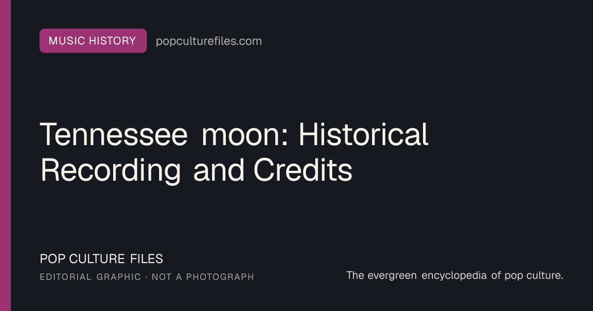Editorial graphic for: Tennessee moon: Historical Recording and Credits