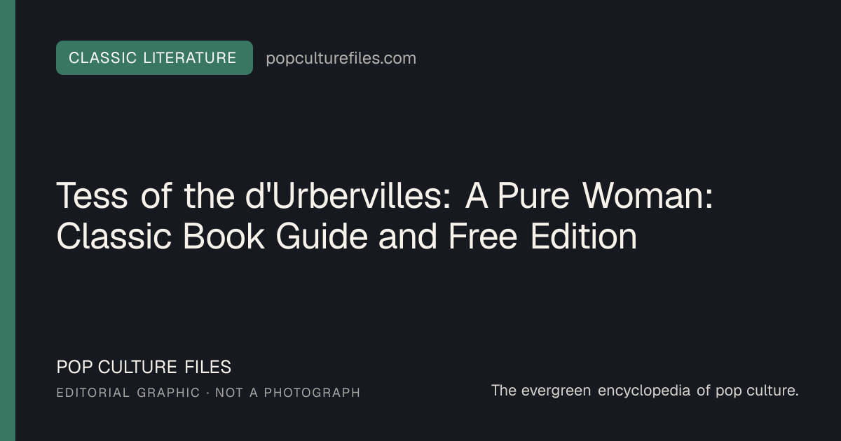 Editorial graphic for: Tess of the d'Urbervilles: A Pure Woman: Classic Book Guide and Free Edition
