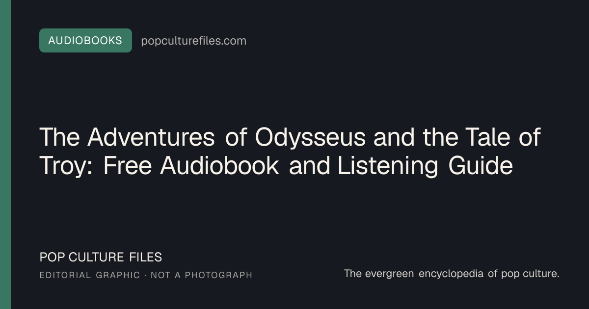 Editorial graphic for: The Adventures of Odysseus and the Tale of Troy: Free Audiobook and Listening Guide