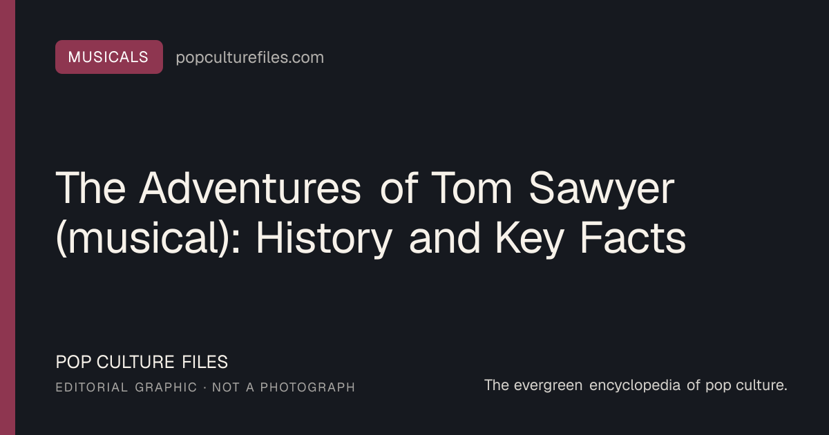 Editorial graphic for: The Adventures of Tom Sawyer (musical): History and Key Facts