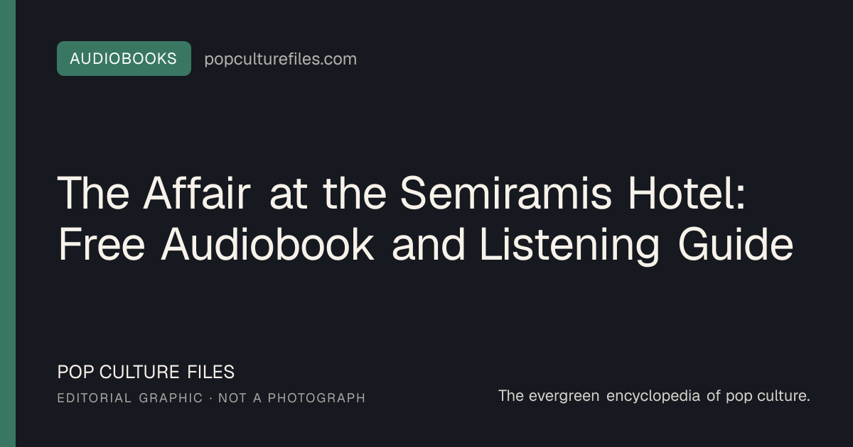 Editorial graphic for: The Affair at the Semiramis Hotel: Free Audiobook and Listening Guide