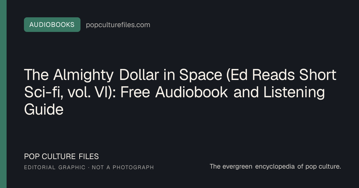 Editorial graphic for: The Almighty Dollar in Space (Ed Reads Short Sci-fi, vol. VI): Free Audiobook and Listening Guide