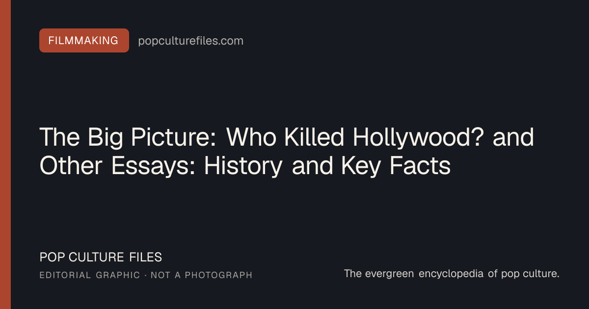 Editorial graphic for: The Big Picture: Who Killed Hollywood? and Other Essays: History and Key Facts