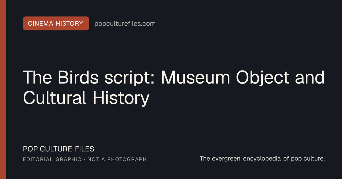 Editorial graphic for: The Birds script: Museum Object and Cultural History