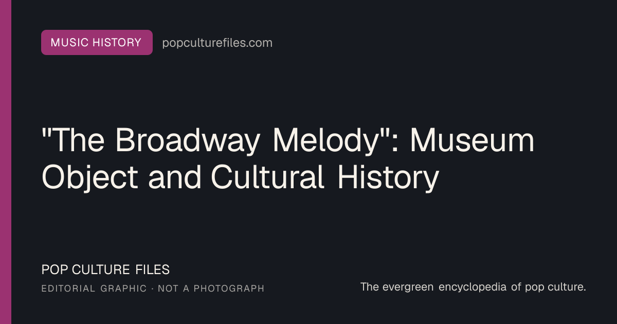Editorial graphic for: "The Broadway Melody": Museum Object and Cultural History