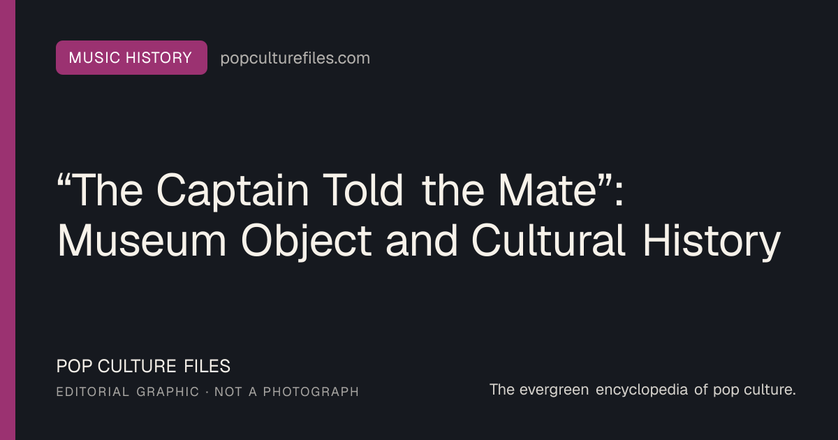 Editorial graphic for: “The Captain Told the Mate”: Museum Object and Cultural History