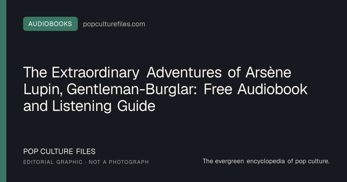 Editorial graphic for: The Extraordinary Adventures of Arsène Lupin, Gentleman-Burglar: Free Audiobook and Listening Guide