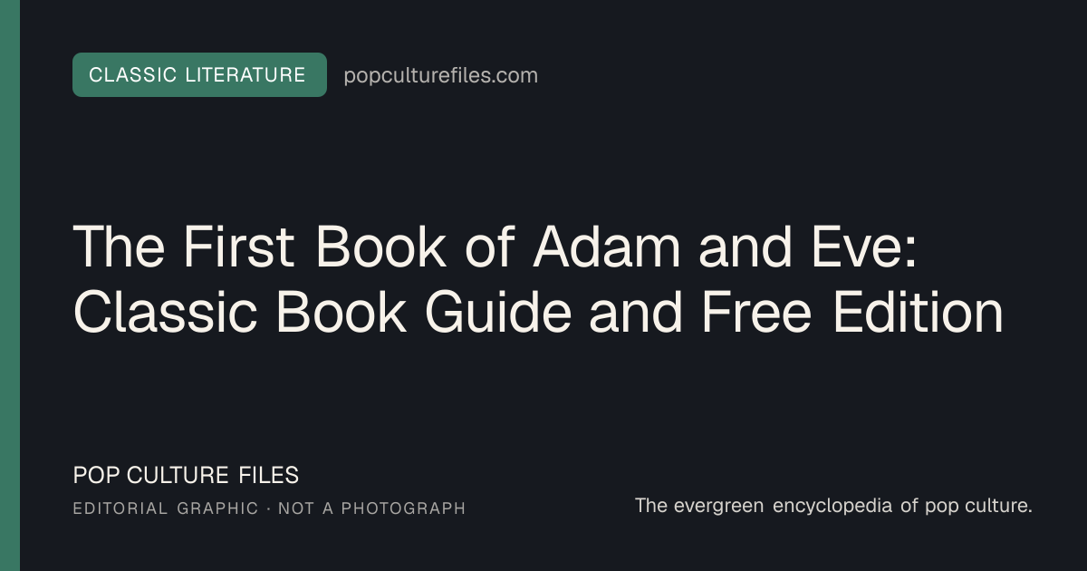 Editorial graphic for: The First Book of Adam and Eve: Classic Book Guide and Free Edition