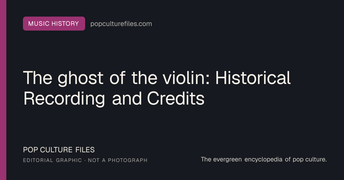 Editorial graphic for: The ghost of the violin: Historical Recording and Credits