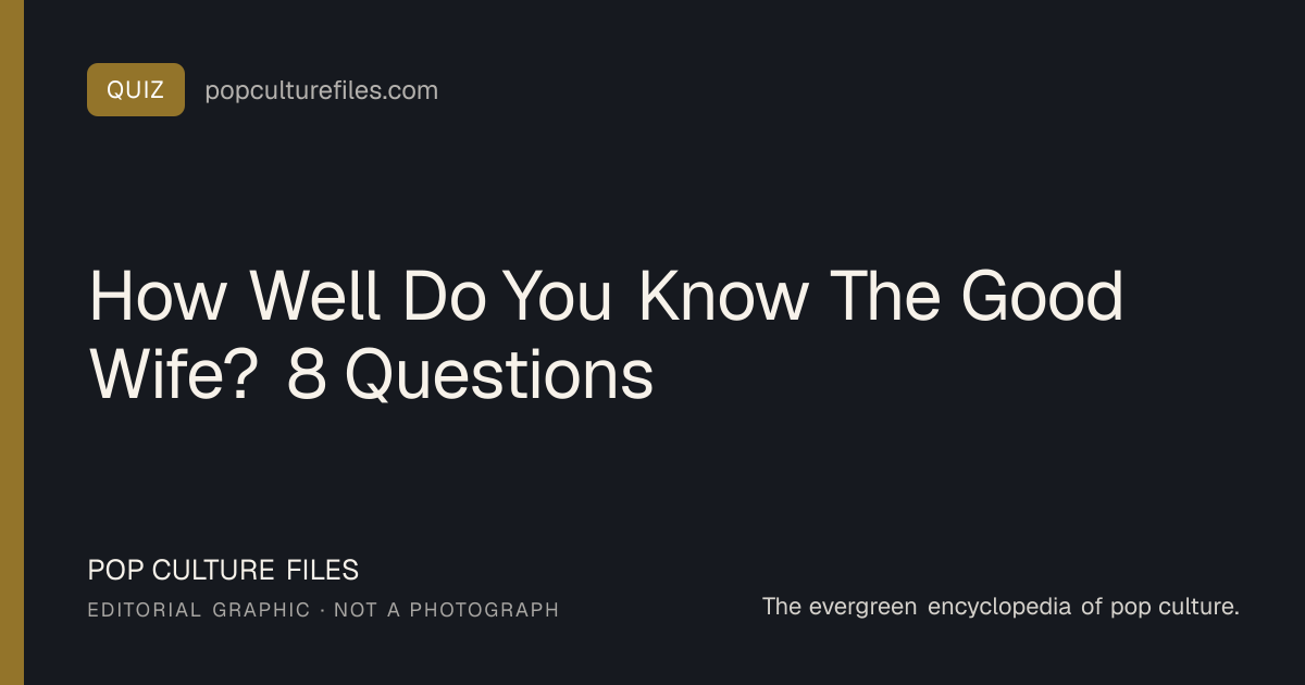 Editorial graphic for: How Well Do You Know The Good Wife? 8 Questions