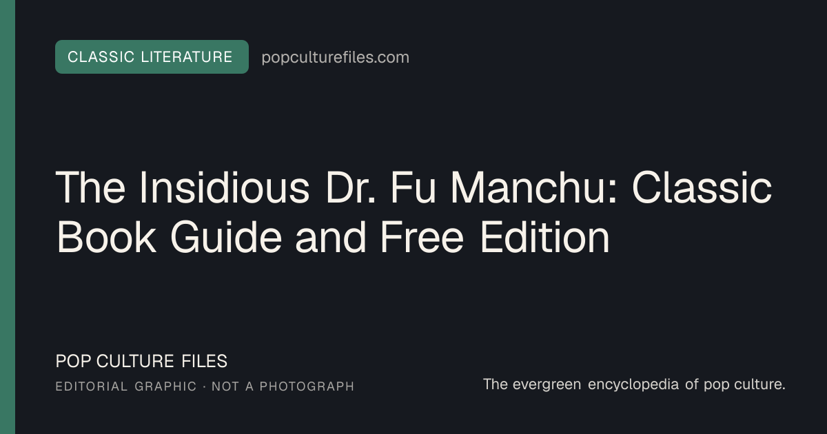 Editorial graphic for: The Insidious Dr. Fu Manchu: Classic Book Guide and Free Edition