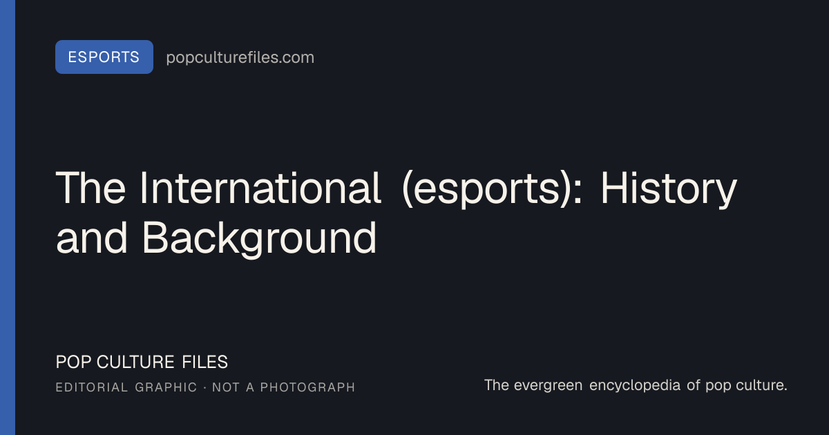 Original editorial graphic for The International (esports): History and Background
