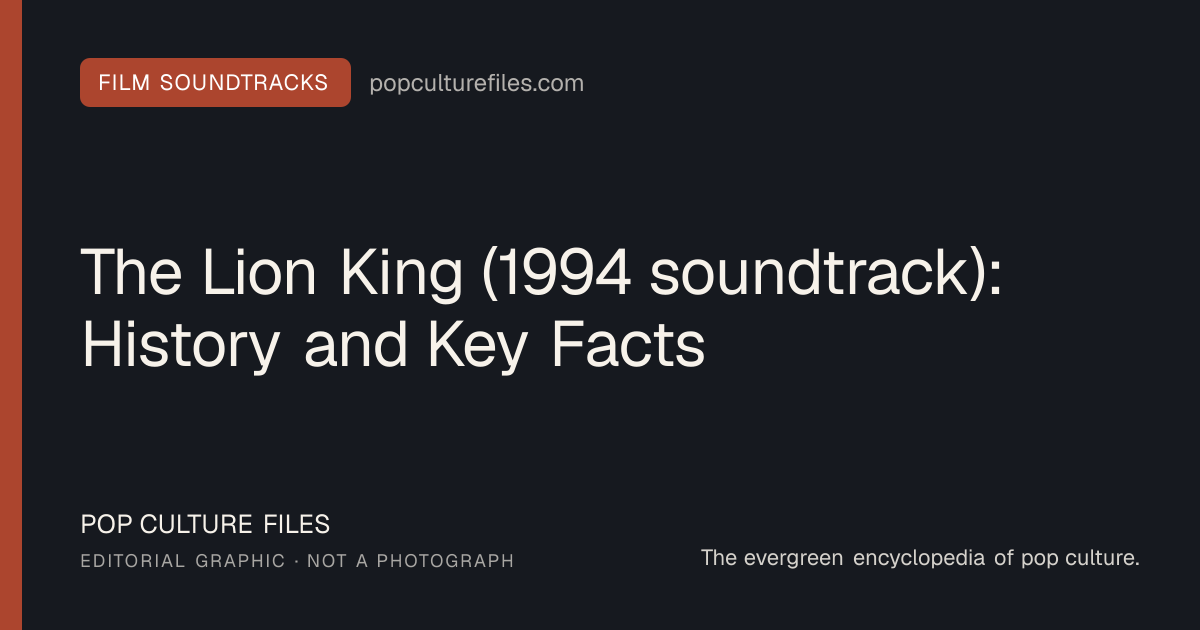 Editorial graphic for: The Lion King (1994 soundtrack): History and Key Facts