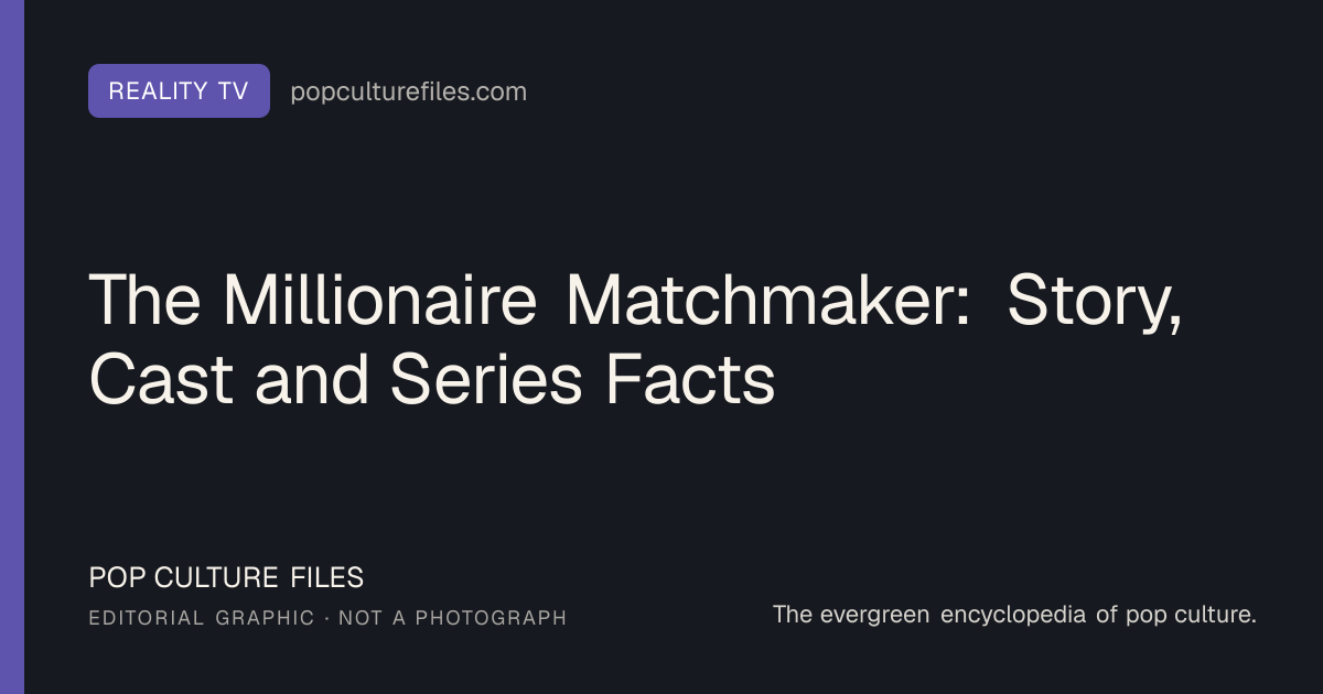 Editorial graphic for: The Millionaire Matchmaker: Story, Cast and Series Facts