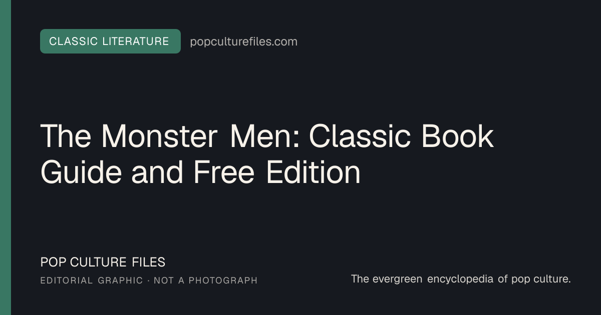 Editorial graphic for: The Monster Men: Classic Book Guide and Free Edition