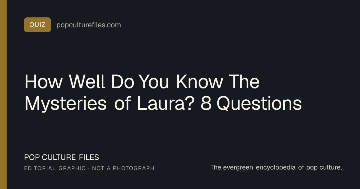 Editorial graphic for: How Well Do You Know The Mysteries of Laura? 8 Questions