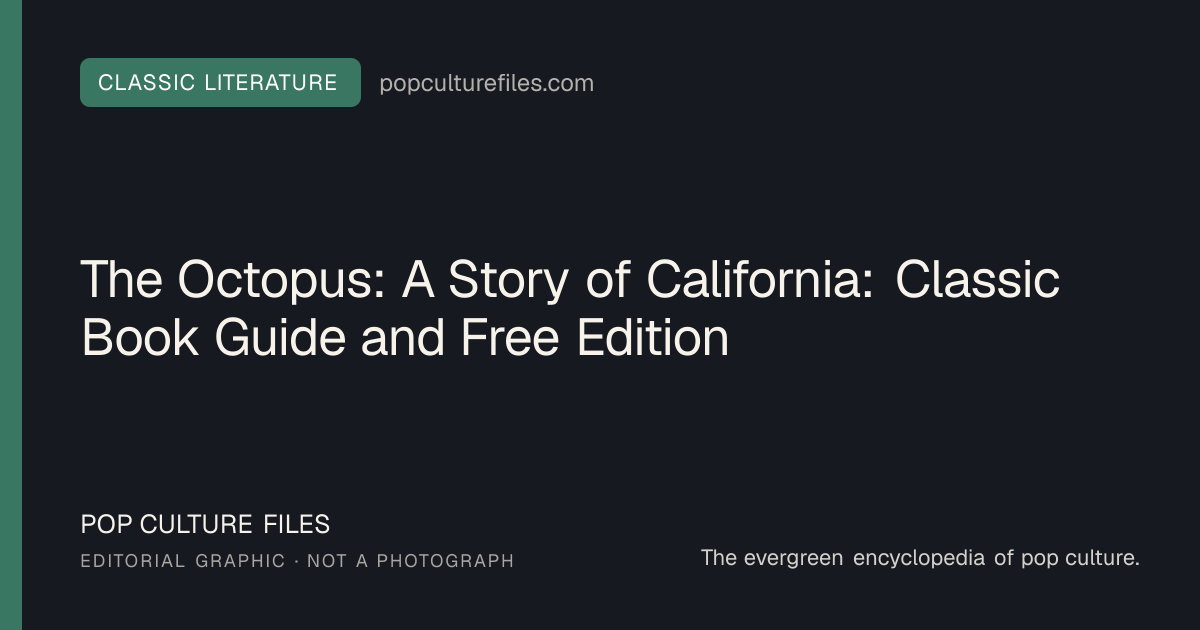 Editorial graphic for: The Octopus: A Story of California: Classic Book Guide and Free Edition