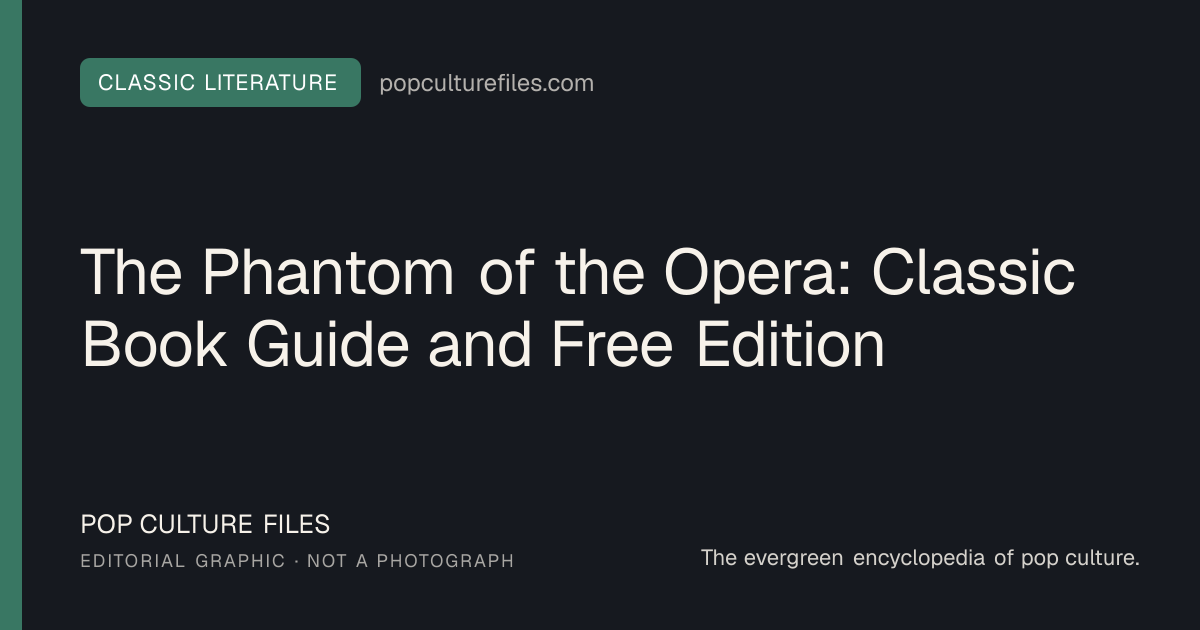Editorial graphic for: The Phantom of the Opera: Classic Book Guide and Free Edition