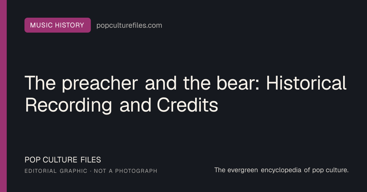 Editorial graphic for: The preacher and the bear: Historical Recording and Credits