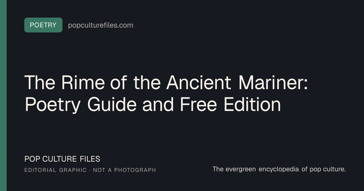 Editorial graphic for: The Rime of the Ancient Mariner: Poetry Guide and Free Edition