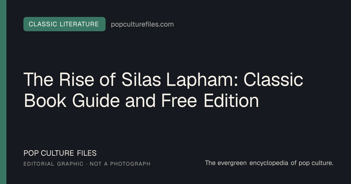 Editorial graphic for: The Rise of Silas Lapham: Classic Book Guide and Free Edition