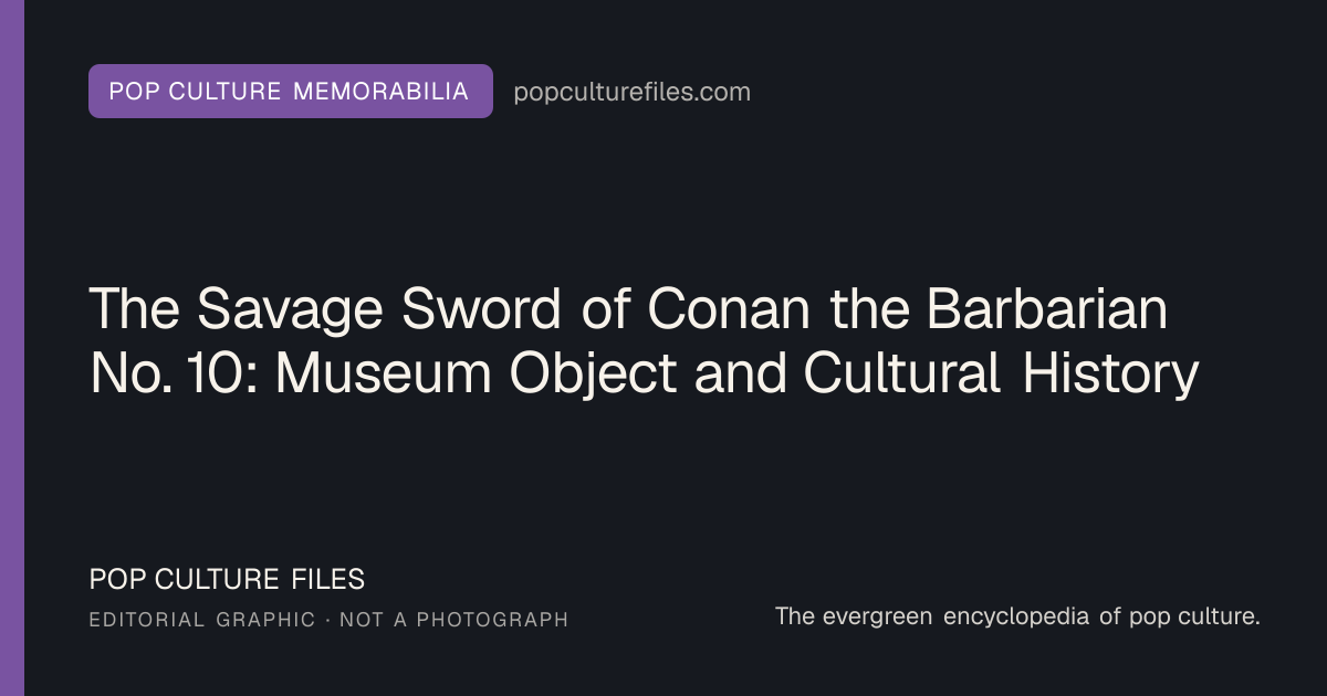 Editorial graphic for: The Savage Sword of Conan the Barbarian No. 10: Museum Object and Cultural History