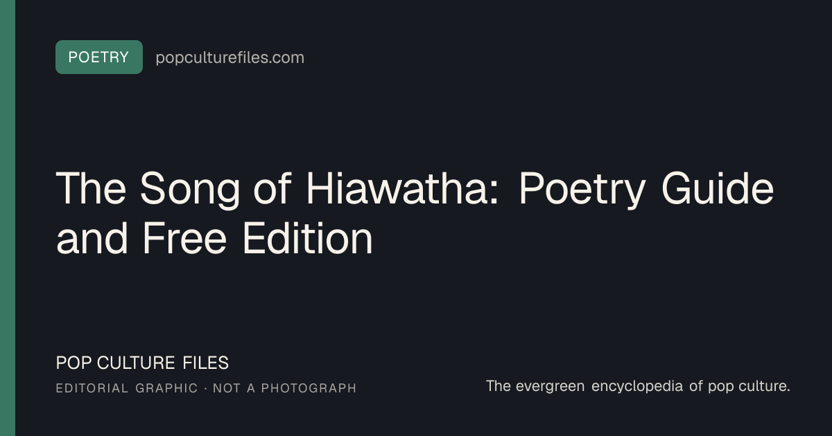 Editorial graphic for: The Song of Hiawatha: Poetry Guide and Free Edition