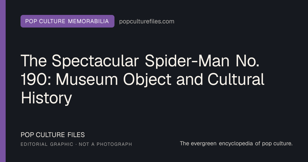 Editorial graphic for: The Spectacular Spider-Man No. 190: Museum Object and Cultural History