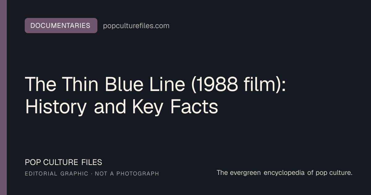 Editorial graphic for: The Thin Blue Line (1988 film): History and Key Facts